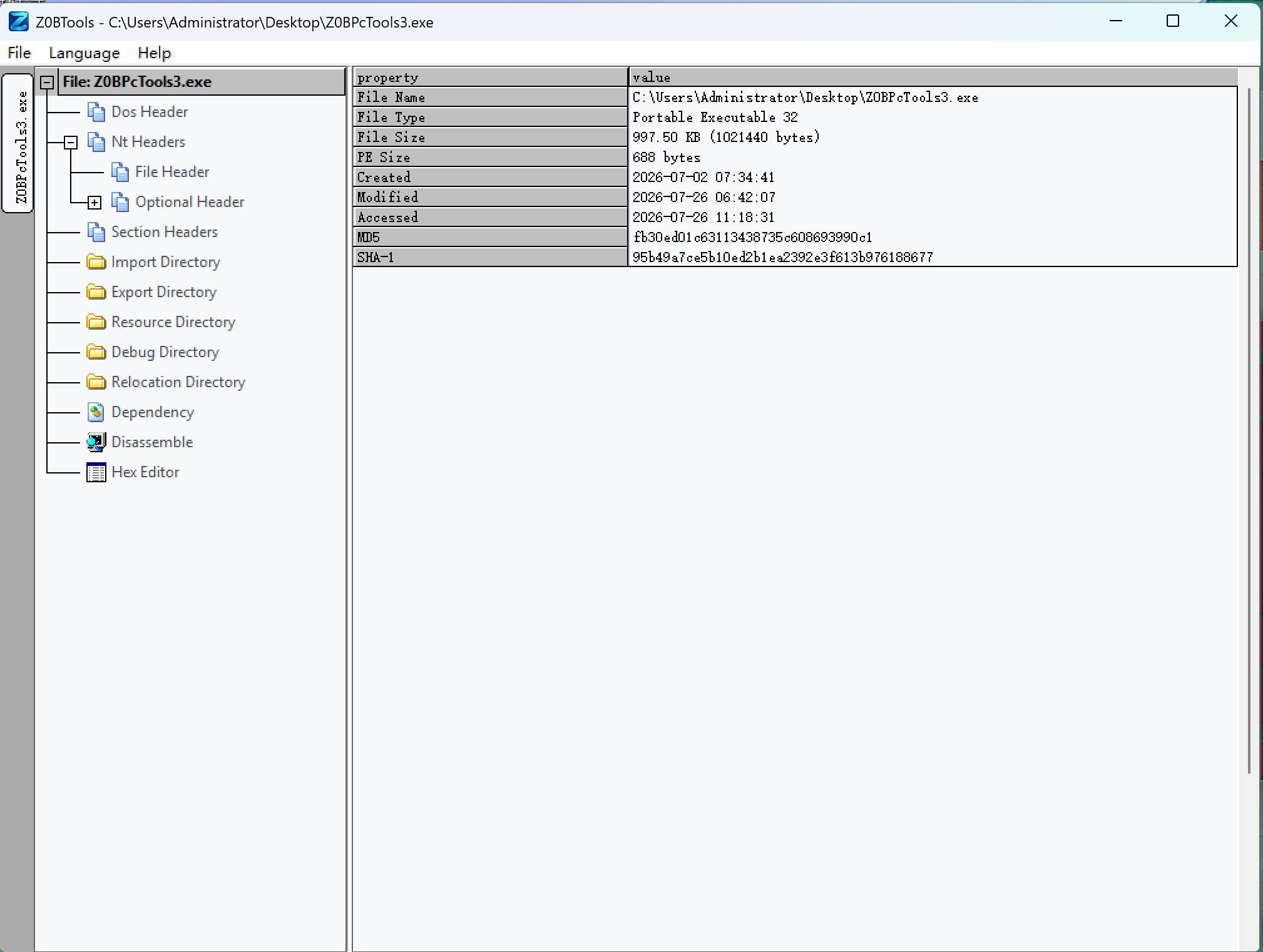 Z0BTools Screenshot